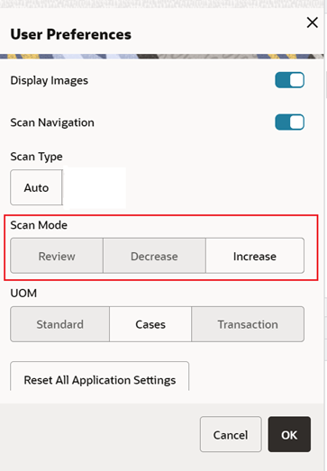 Select Scan Mode Select Scan Mode