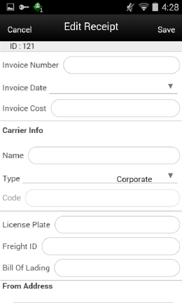 Edit Receipt Edit Receipt