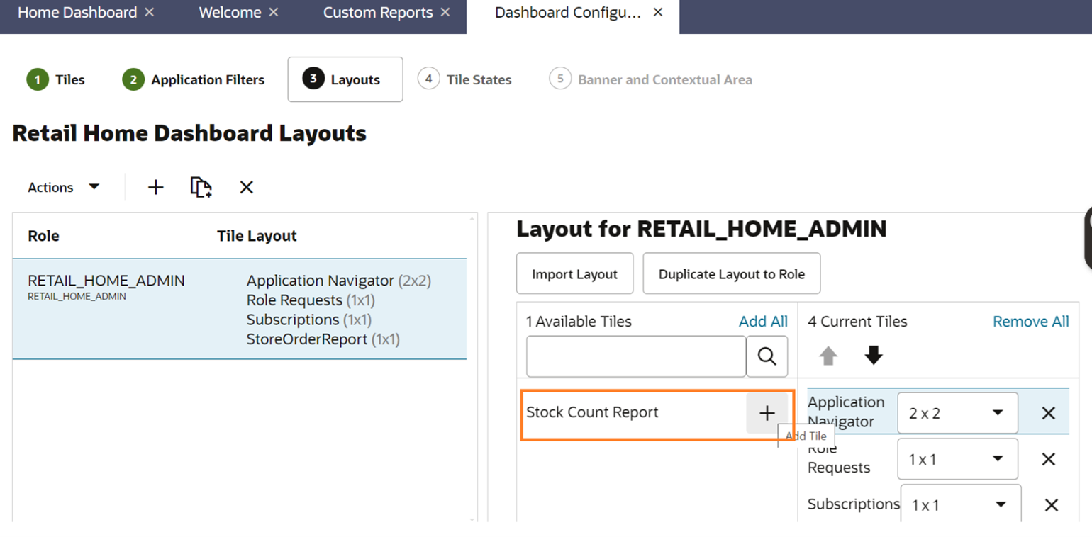 Retail Home Dashboard Layouts