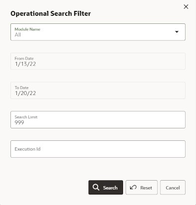 Operational Search Filter