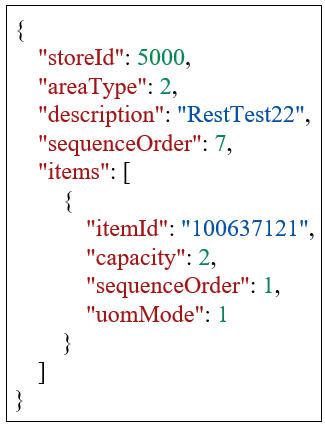 Create Sequence Area Input Example