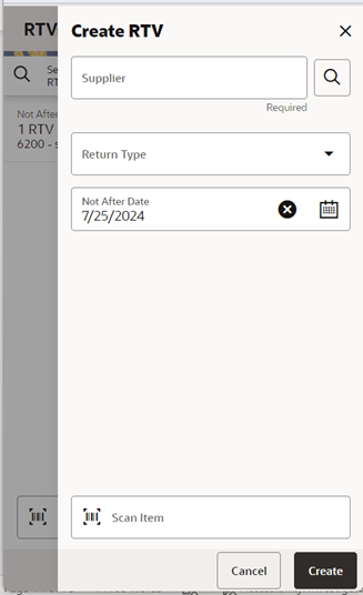 Create RTV Screen