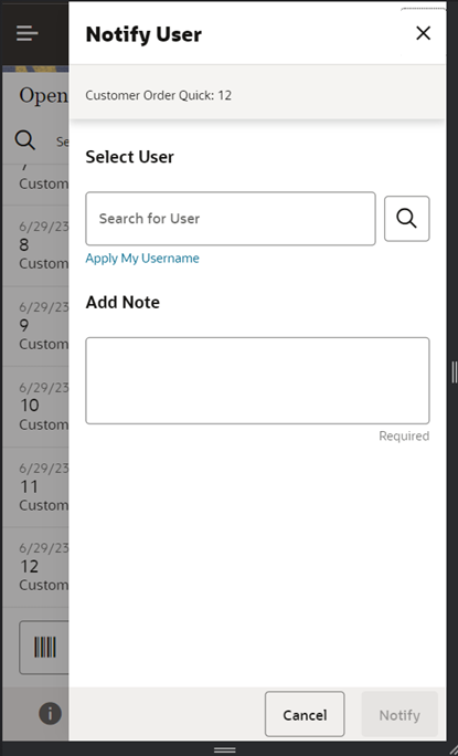 Notify User Notify User