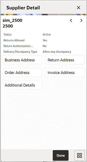 Supplier Detail
