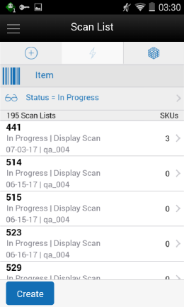 Scan List Scan List
