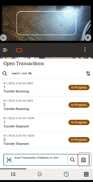 Scan Bar Open Transaction Scan Bar Open Transaction