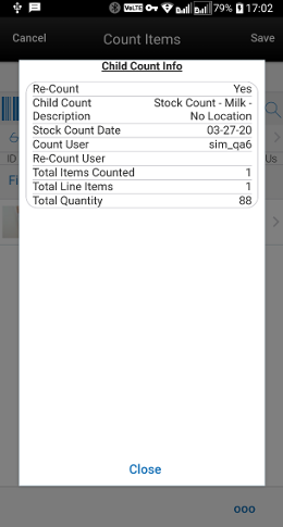 Child Count Info Screen Child Count Info Screen