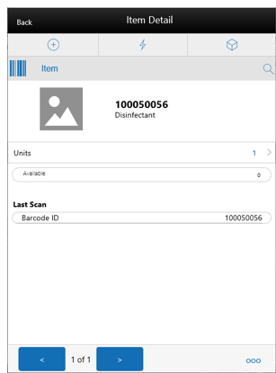 Item Detail Screen (Requested Quantity) Item Detail Screen (Requested Quantity)