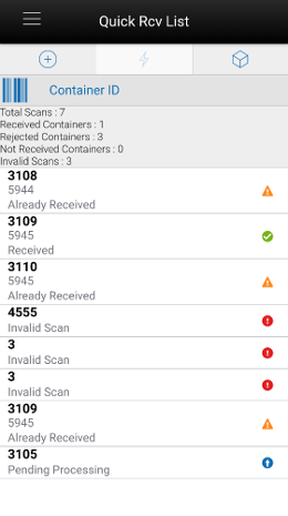 Quick Rcv List Screen Quick Rcv List Screen