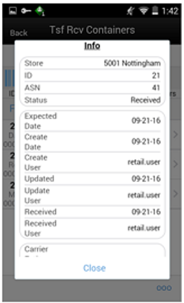 Info (Receipt) Popup Info (Receipt) Popup