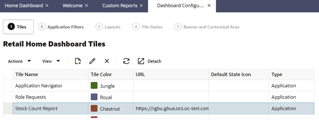 Retail Home Dashboard Tiles Retail Home Dashboard Tiles