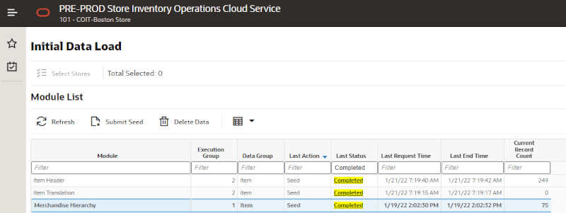 Initial Data Loading Screen Initial Data Loading Screen
