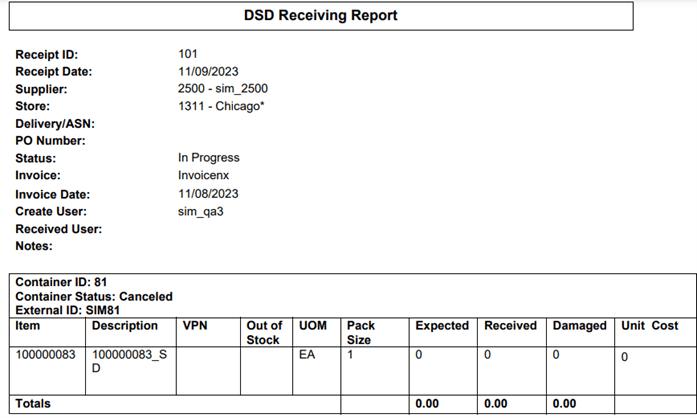 Direct Delivery Report