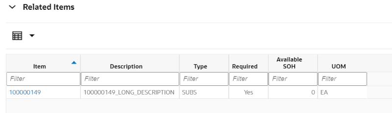 Related Items Section