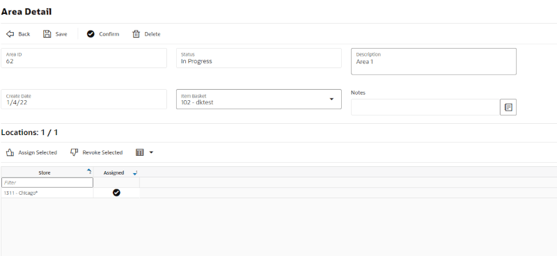 Area Detail Area Detail