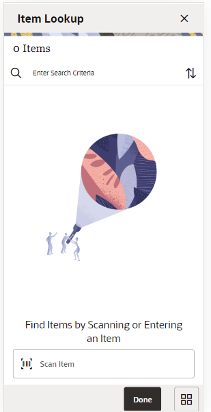 Item Lookup Screen 1