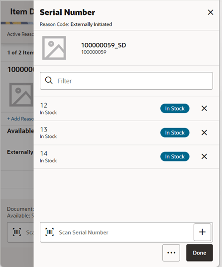 Serial Number Screen