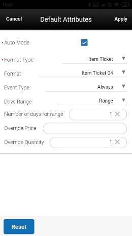 Default Attributes Default Attributes