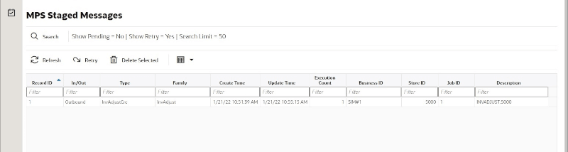 MPS Staged Message MPS Staged Message
