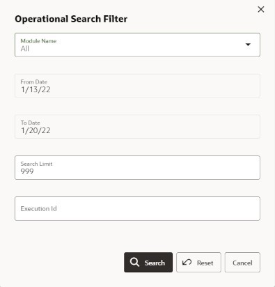 Operational Search Filter Operational Search Filter