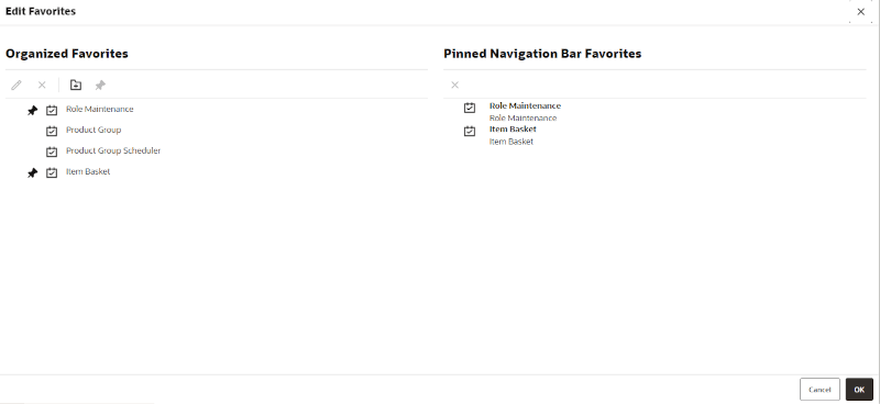 Edit Favorites Edit Favorites