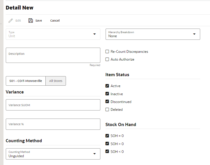 Product Groups Detail - New Product Groups Detail - New