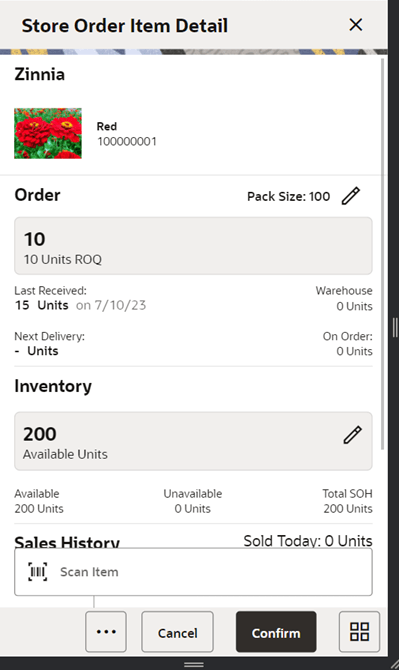 Store Item Detail Screen Store Item Detail Screen