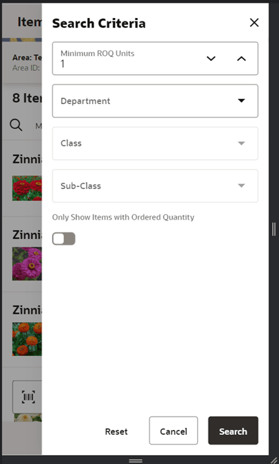 Search Criteria Screen Search Criteria Screen