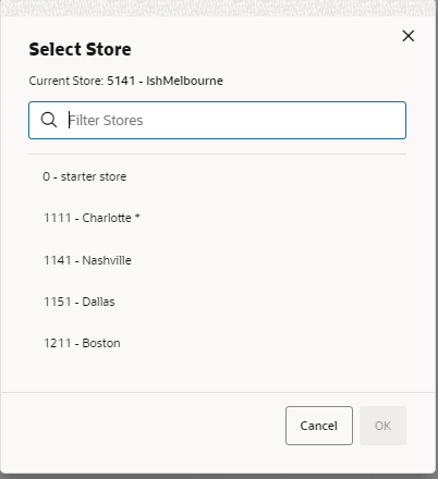 Select Store Select Store