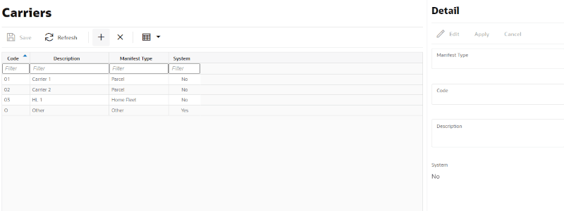 Carriers Screen Carriers Screen