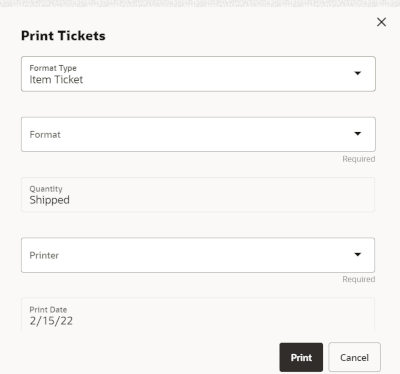 Print Tickets