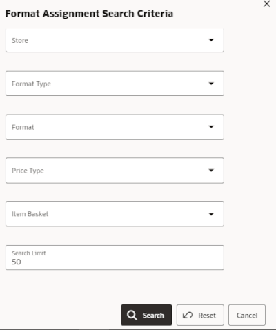 Format Assignment Search Criteria