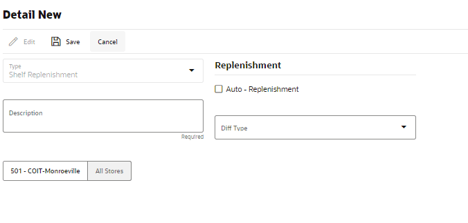 Product Groups Detail - Shelf Replenishment