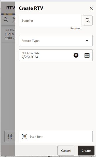 Create RTV Screen