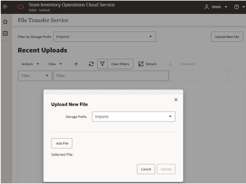 Upload New File Dialog Upload New File Dialog