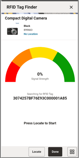 Item EPCs screen
