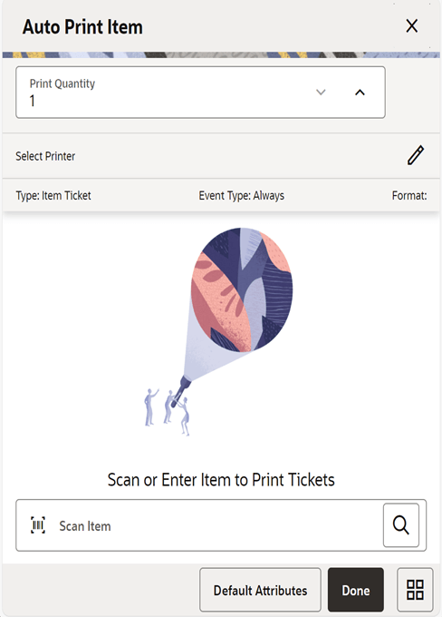 Auto Print Item