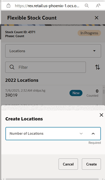 Create Location (Bulk) Create Location (Bulk)