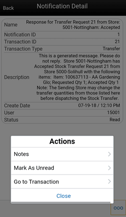 Notification Detail Notification Detail