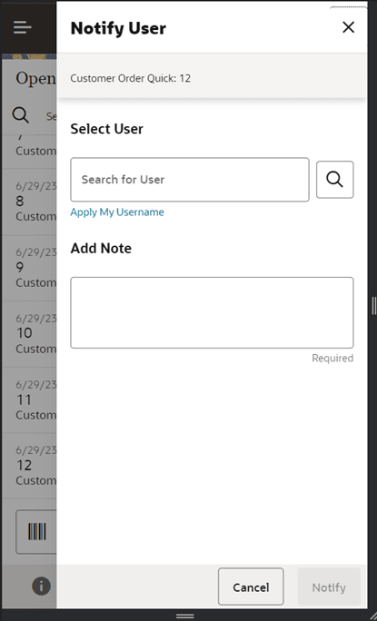 Notify User Notify User
