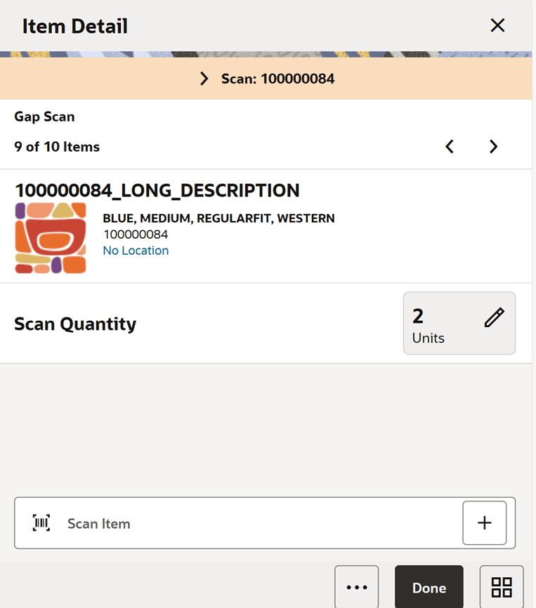 Scan List Item Detail Scan List Item Detail