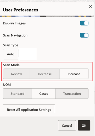 Select Scan Mode Select Scan Mode