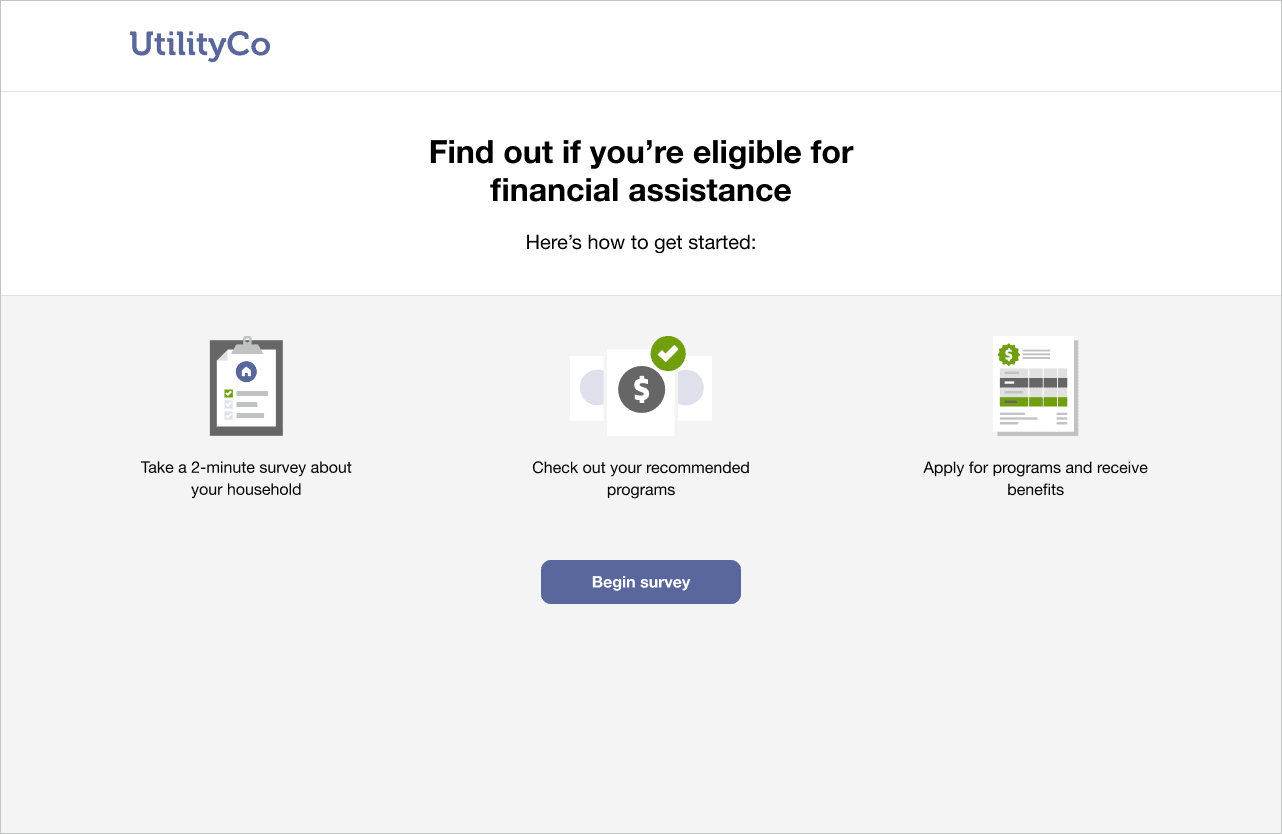 This image shows an example of the pre-survey page.