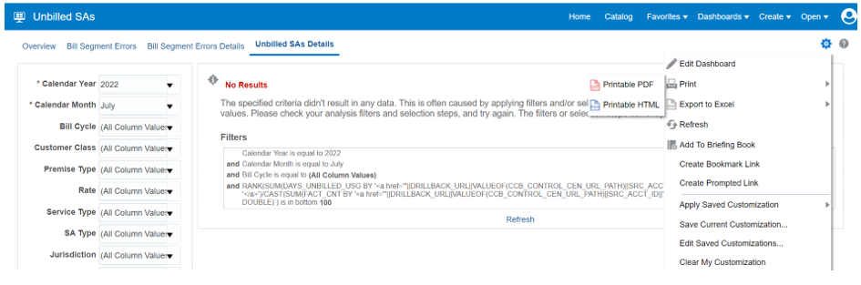 Unbilled SAs page. The details section is to be found on the fourth tab from left hand to right.