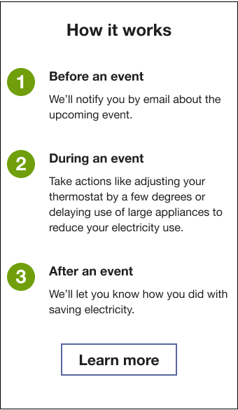 Example of the Numbered Steps module for the Pre-Season Welcome email.