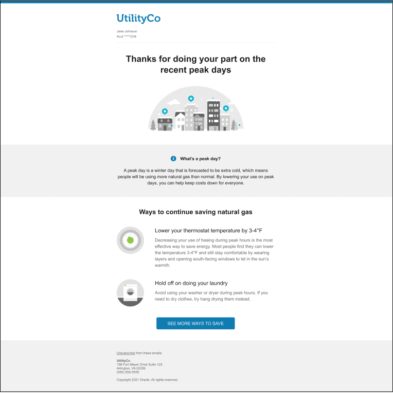 Image of Non-AMI Post-event Gas Email