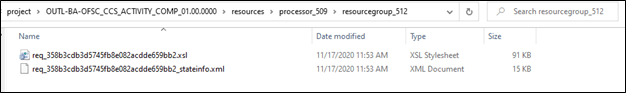 File location view.