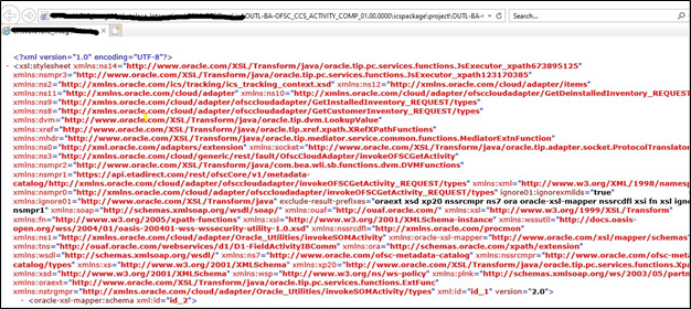 xsl file opened on a browser.