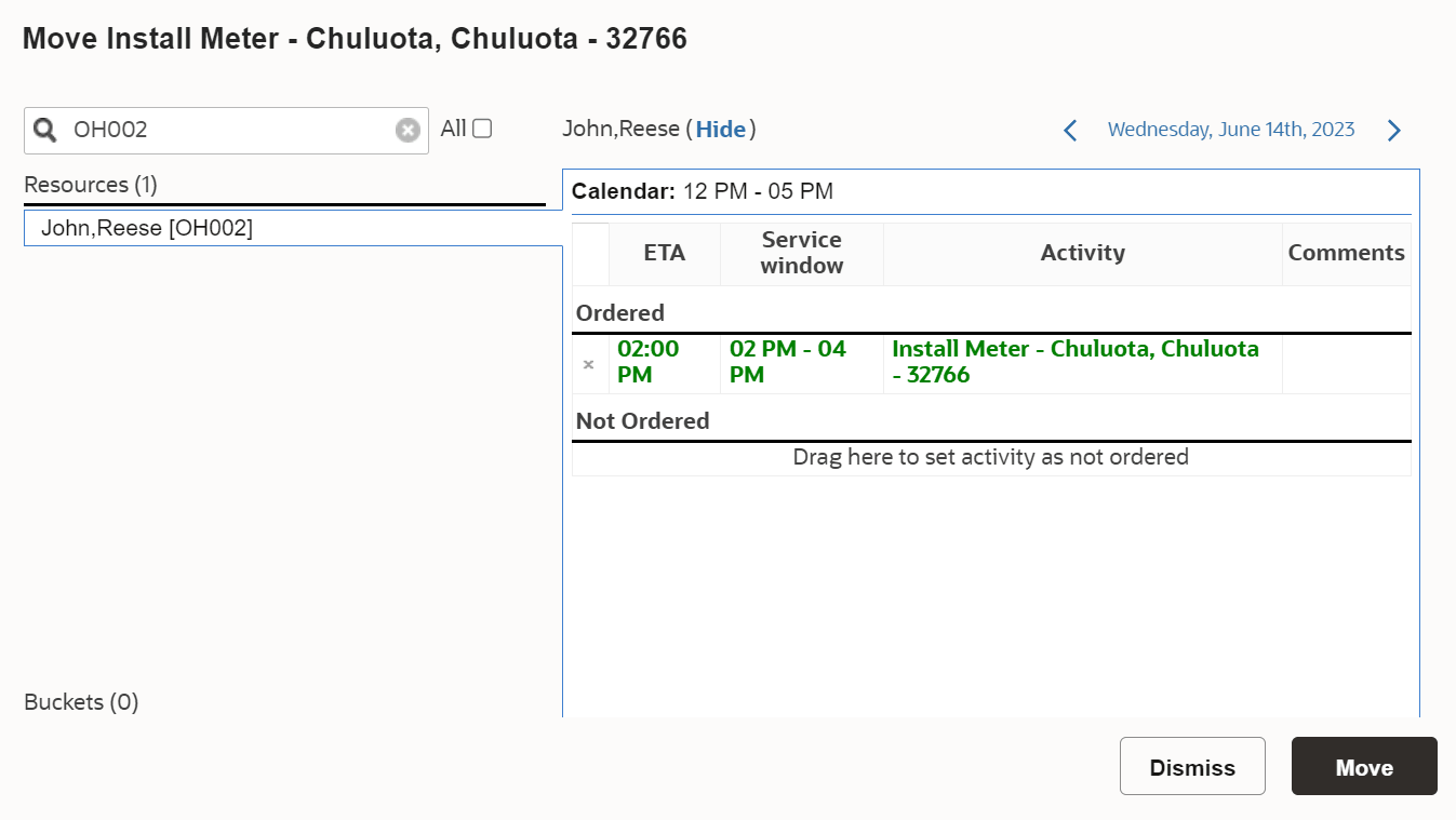 Shows how to search for the crew member you want to assign the activity to.