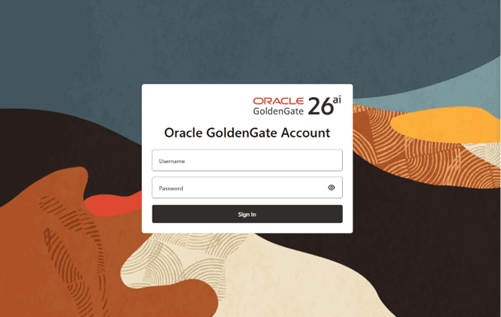 Screen shot showing GoldenGate Account Login screen Screen shot showing GoldenGate Account Login screen